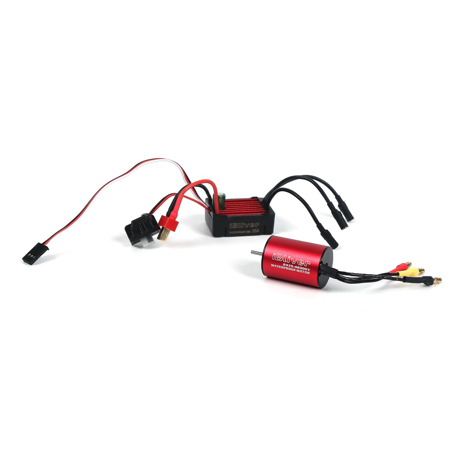 iBliversWaterproof 2435 4800KV Brushless Motor with 25A ESC for RC Car RC Truck