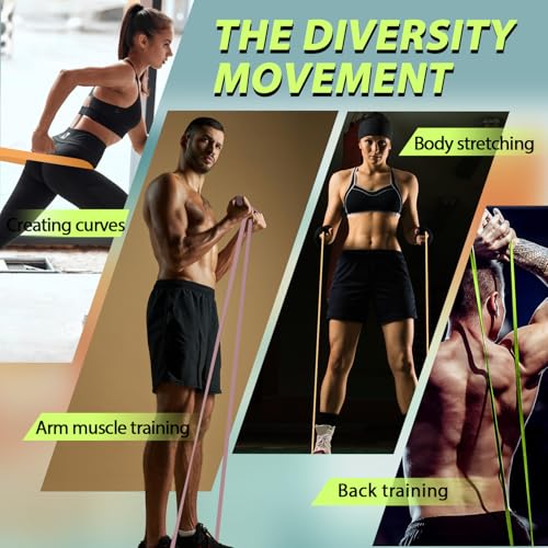 Image of LEEKEY Pull Up Assistance Bands,5-125LB Resistance Bands with Grip、Door Anchor、Gym Bag - Exercise Bands for Full-Body Training, Fitness, Physical Therapy -USA Original Patent