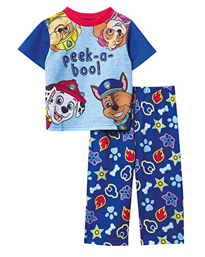 Nickelodeon boys Paw Patrol | Baby Shark 2-piece Loose-fit Pajama Set Soft & Cute for Kids PEEKABOO PAWS 2 3T