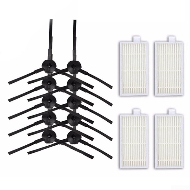 14 pezzi di ricambio accessori adatti per aspirapolvere robot Ariete Briciola 2711 2712 2713 2717, include 4 filtri HEPA, 10 spazzole laterali
