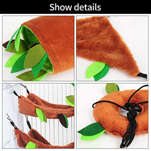 5 Pack Hamster Cage Guinea Pig Cage Accessories, Ferret Cage Toys Hammock Hamster Bed Rat Hamster Bed Hamster Cages Accessories Sugar Glider Toys for Squirrel Hamster Playing Sleeping for Small Pets