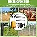 MorningRo Electric Fence for Preventing Animals Intruding 2 Mile 110VAC 0.25 Joule Electric Plug in Fence, 50 Black Insulator and 1 Socket Tool 250ft Aluminum Wire for Animals and Keep Out Predators