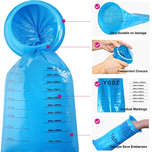 Barf Bags, YGDZ 45 Pack Vomit Bag Disposable Car Blue Emesis Bags Nausea Bags for Travel Motion, 1000ml