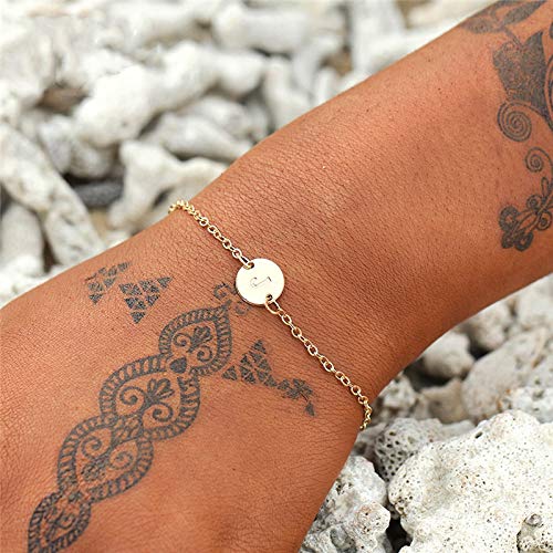A-Z Initial Bracelet 26 Alphabet Letter Bracelet Anklets Gold Initial Bracelets for Women Girls Friendship Jewelry Gifts2