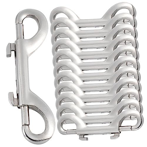 Mipcase 12pcs Pet Leash Connectors Heavy Duty Dog Chain Hooks Snap Clip Hooks for Dog Leash Buckle Accessory