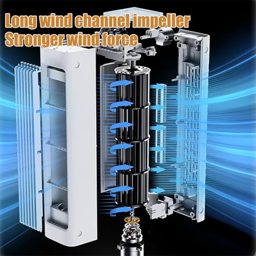 Ventola di raffreddamento portatile ricaricabile 4000 mAh batteria 60 ° Oscillat 3 velocità silenzioso ventilatore personale per casa, ufficio, viaggi e uso in auto, leggero e design