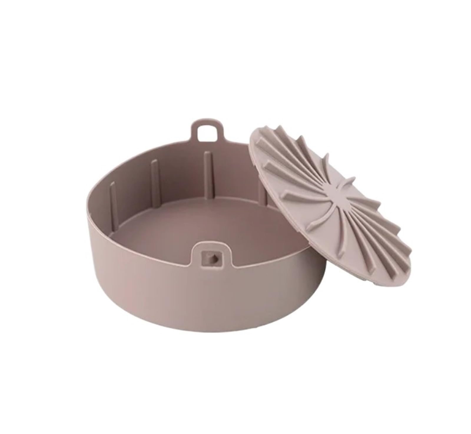 Genérico Bandeja for Hornear de Silicona for freidora | Silicona versátil, resistente al calor, antiadherente, fácil de limpiar.(16cm Split Brown)