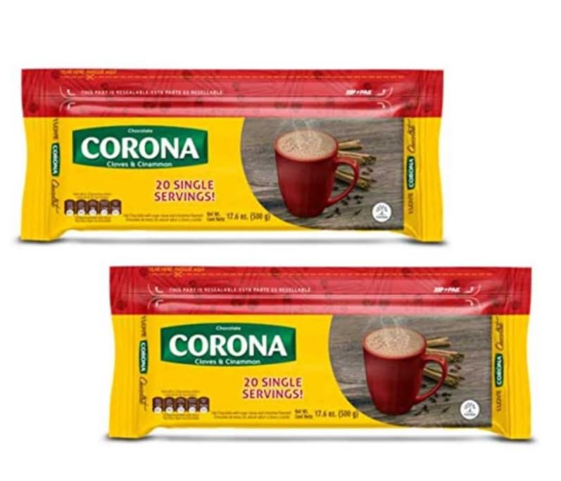 Corona - Cinnamon & Cloves Chocolate Bars - Resealable - 17.6 Ounce (Pack of 2)