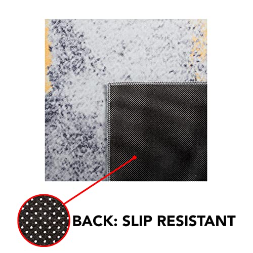 Tapis abstrait lavable machine antidérapant zone fort passage Tacoma