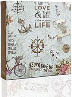 Arpan 2 x Picture Photo Album, Holiday Destinations/Memory, to fit 200 Photos 4x6'' / 10x15cm with Memo Writing Area, Slogan Art Vintage Design