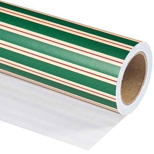 RUSPEPA Papel De Regalo De Rayas - Mini Rollo - 43,2 Cm X 10 M - Elegante Papel De Regalo De Rayas Rojas Y Verdes Para Navidad, Cumpleaños, Bodas Y Baby Shower RUSPEPA Papel De Regalo De Rayas - Mini Rollo - 43,2 Cm X 10 M - Elegante Papel De Regalo De Rayas Rojas Y Verdes Para Navidad, Cumpleaños, Bodas Y Baby Shower
