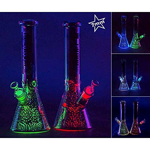 Blaze Glass Flashy Icebong mit LED-Licht Glasbong Wasserpfeife 390 mm Hoch/Schliff: NS 19 / ∅ 50 mm - 420QUEENZ Bong… – Bild 6