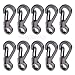 SZHOWORLD® 10PCS/LOT Mini SF Spring Backpack Clasps Climbing Carabiners EDC Keychain Camping Bottle Hooks Paracord Tactical Survival Gear (Gun Grey)