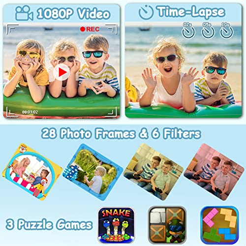 image for Agoigo Kids Waterproof Camera - Children Underwater HD Video Digital C