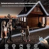 DBFAIRY 15 m 540 LEDs Solar Powered LED Light Strips, Waterproof, 8 Modes Solar Light Strips for Outdoor Use with Remote Control, Cuttable Light Strip for Home, Garden, Patio, Balcony (White) - 4