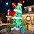 Alupssuc 10FT Inflatable Christmas Tree Decorations Outdoor with Built-in LEDs Lights, Blow Up Santa Claus Tree with 4 Gift Boxes Outside/Indoor Xmas for Yard, Garden, Lawn, Party, Holiday Decor