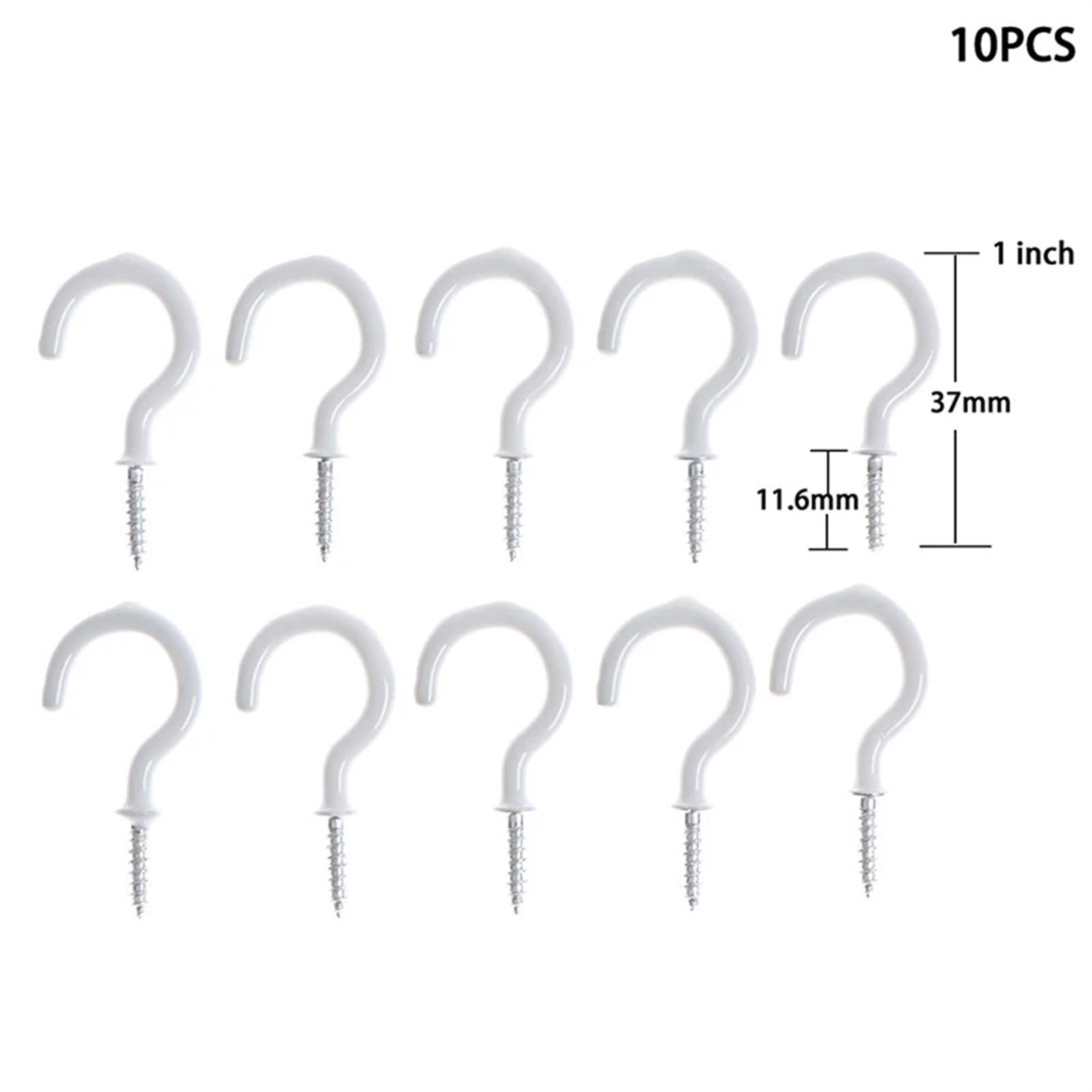 30 stücke Weiß Schulter Kleiderbügel Tasse Haken Heavy Duty Schraube-In Decke(1 inch)