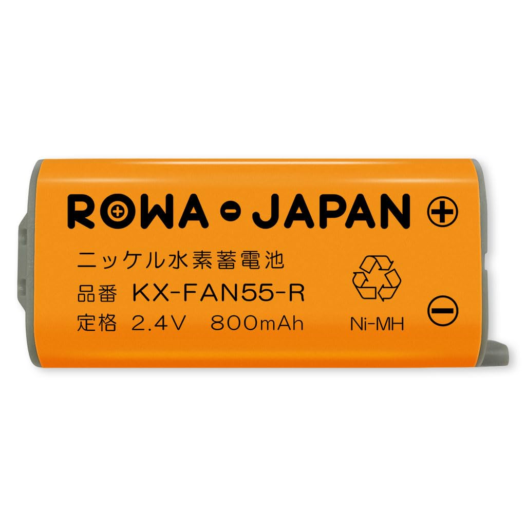 ロワジャパン KX-FAN55 BK-T409 互換電池パック 2.4V 800mAh