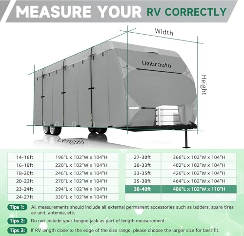 Umbrauto Lightweight 9-Layer RV Cover