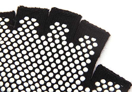 Boys and Girls Solid Anti-slip Half Finger Gloves Fingerless Yoga Gloves3