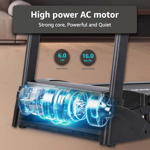 WELCARE Maxpro Thrust Plus 6Hp Peak AC Motor Auto Incline Treadmill With Life Time Motor Warranty|15 Level Auto Incline,Max.Speed 16Km/Hr,LCD Display,Home Use Treadmill For140Kgs User Weight PTA550IAC - Image 3