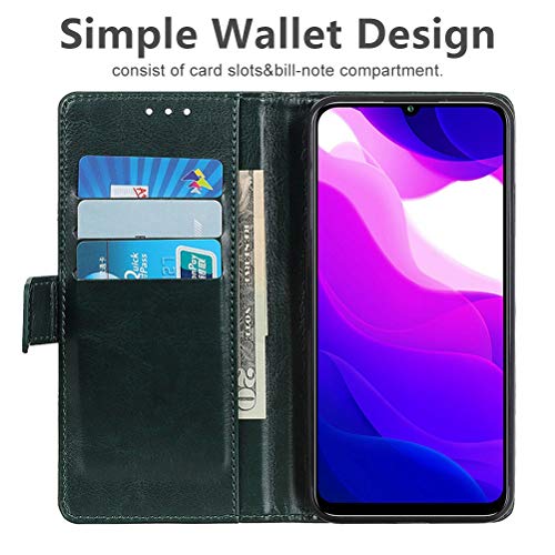 UKDANDANWEI Capa Mi 10 Lite 5G/10 Youth 5G, elegante capa flip de couro PU com compartimentos para c