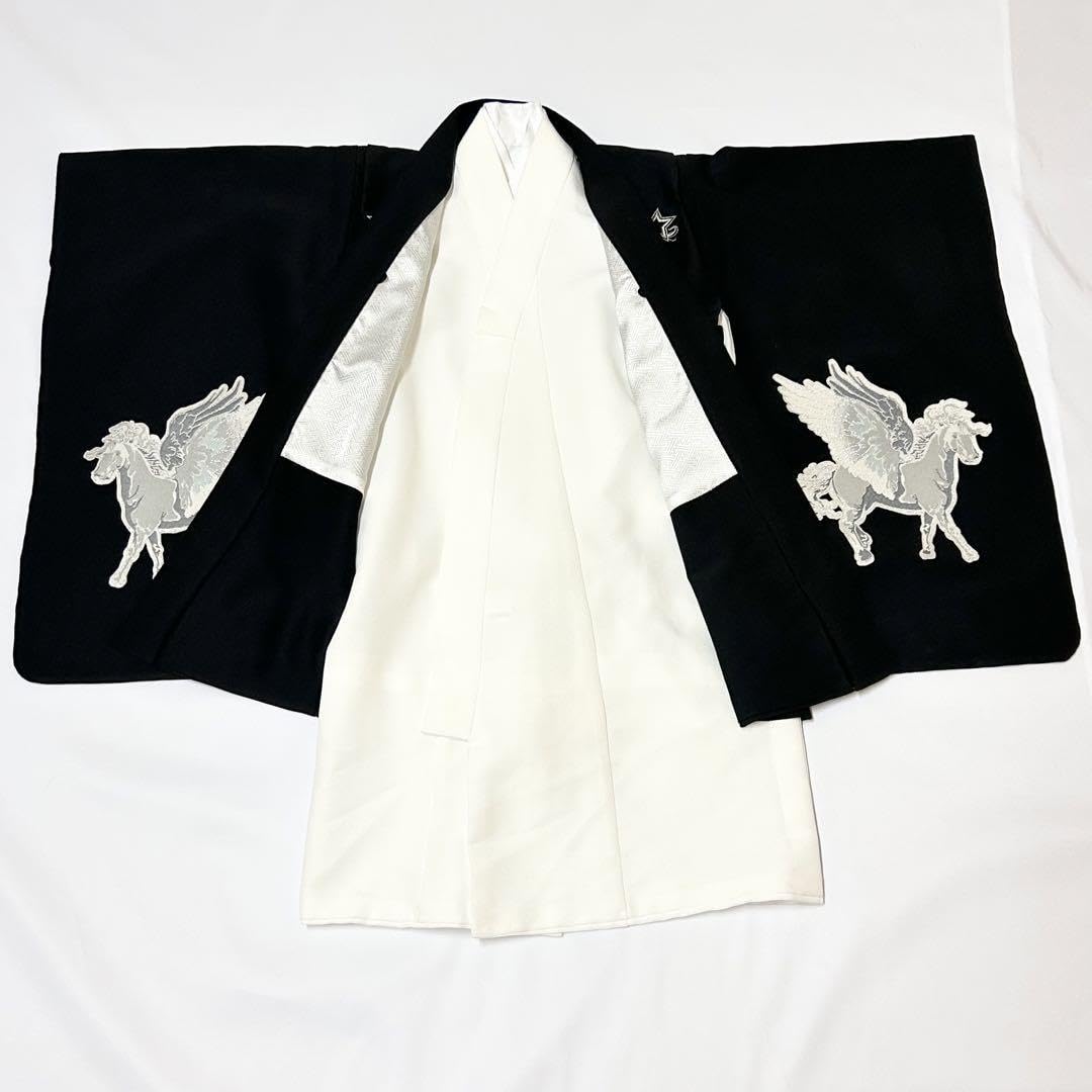 Amazon.co.jp: 81 七五三 5歳 男児 袴 10点セット ペガサス柄 益若