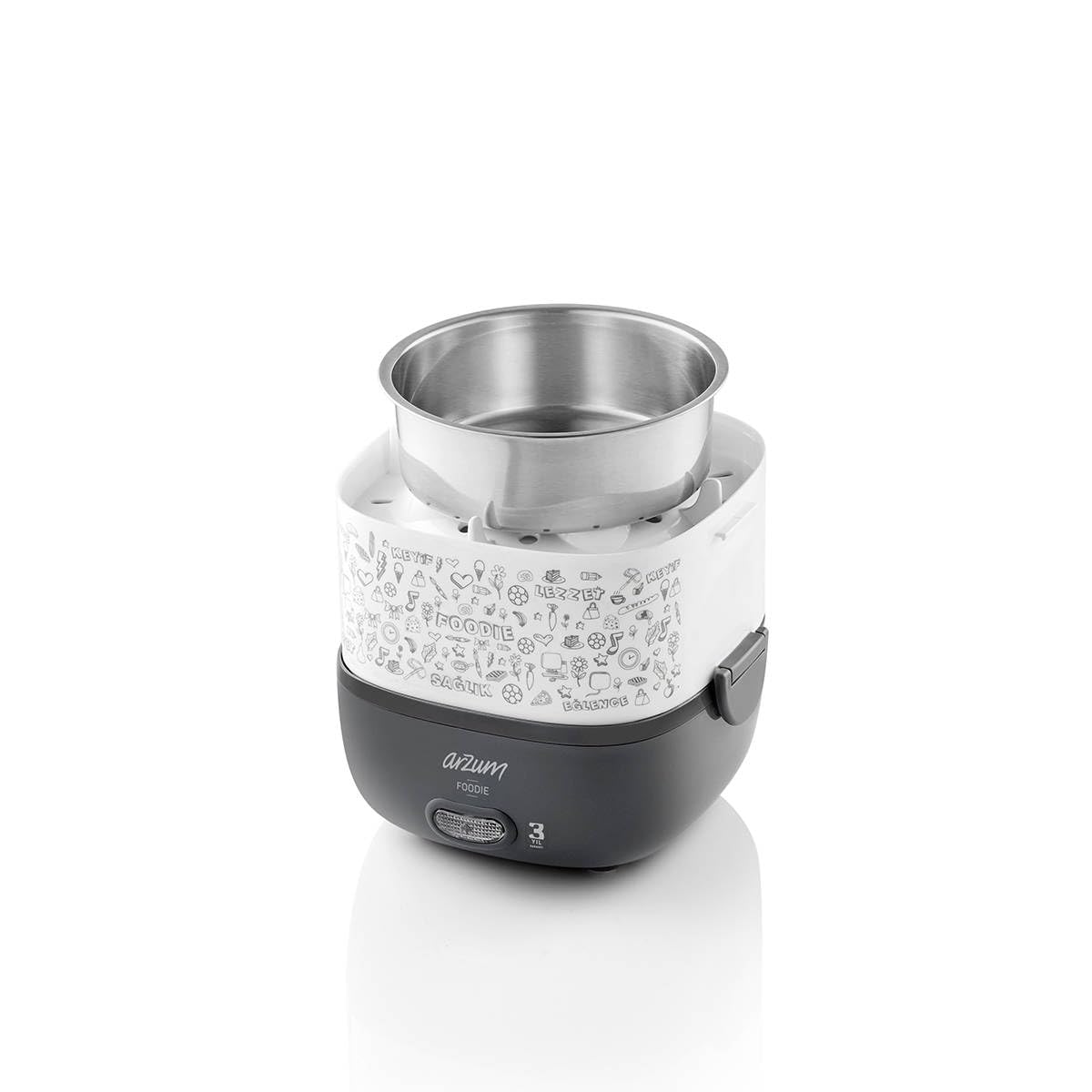 Arzum AR1073 Conjunto de Fiambrera y bidón Reutilizable 1650 L Acero Inoxidable Blanco