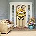 WDESYADMS 1PC 2D Flat Bee Gnome Door Hanging Yellow Black Striped Cute Spring Summer Porch Sign with Flower Hat Wings for Home Outdoor Garden Front Door Decoration Double Sided Polyester