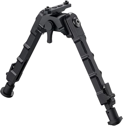 CVLIFE Bípode giratorio inclinable para rifle Bípode compatible con Mlok Bipod 360 grados ajustable fijación directamente para estabilidad para