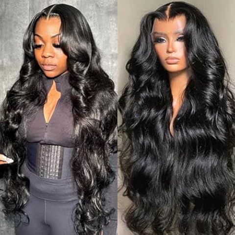 IWISH 220% Density Full 13x6 Body Wave Lace Frontal Wigs Human Hair Virgin Body Wave 30Inch 13x6 HD Transparent Lace Front Wigs 12A Brazilian Human Hair Pre Plucked With Baby Hair Cover