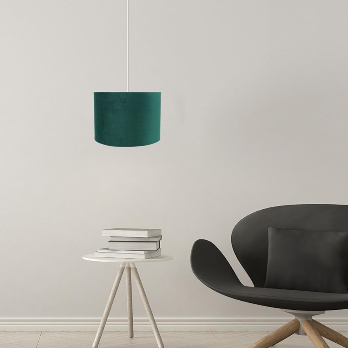 Grüner Lampenschirm aus Stoff für E27 Lampenkopf, Schlicht Elegant