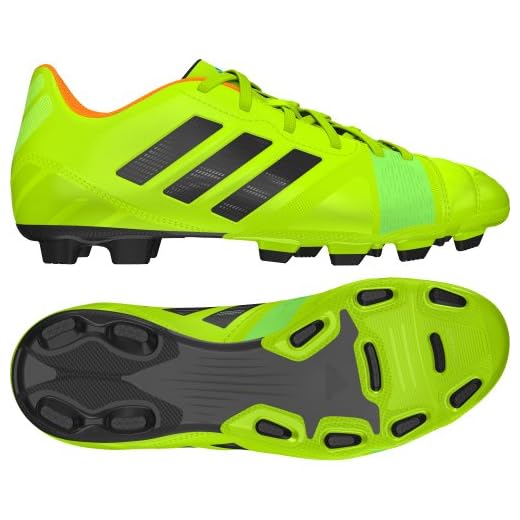 Adidas Kid's 'Nitrocharge 3.0 TRX FG J' Soccer Cleats (4.5M, Slime Black Orange)