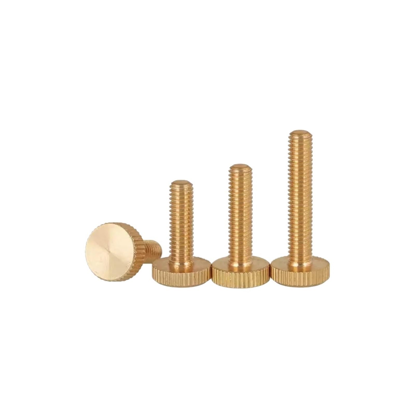WEKONUMEX Knurled Thumb Screws, Brass Knurled Thumb Screws, Assorted Sizes M3-M10(10pcs M4x25x7)