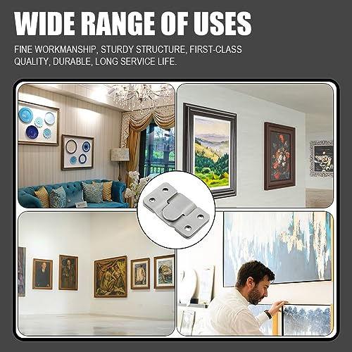 Image of 10Pcs Flush Mount Bracket Stainless Steel Sectional Interlocking Furniture Connector Z Clip Bracket Heavy Duty Photo Frame Hook (Large,5.5CM)