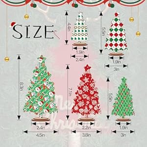 5 Pcs Rustic Wooden Christmas Tree Table Decor Freestanding Shelf Centerpiece for Home Mantel or Tiered Tray