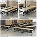 Jklmzpf Office Conference Table, 6PCS Folding Conference Room Tables with Caster Wheels, Mobile Training Table 61