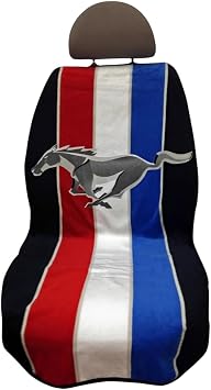 Seat Armour Seat Protector Towel for Mustang Pony Tribar Soft Machine Washable Car Seat Cover Towel Easy to Install, Multipurpose Car Seat Towel