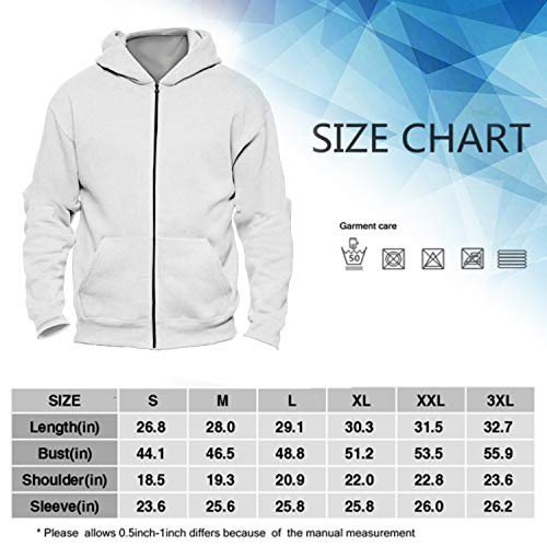 C COABALLA Ironworker Flag,Men's Zip up 3D Fashion Hoodies Sweatshirts XL