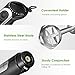 Immersion Blender, Aicok 4-in-1 Hand Blender, Stick Blender with 5 Speed Control, Powerful Hand Mixer Sets Include Chopper, Whisk, No BPA Beaker (800ML), Stainless Steel - Black