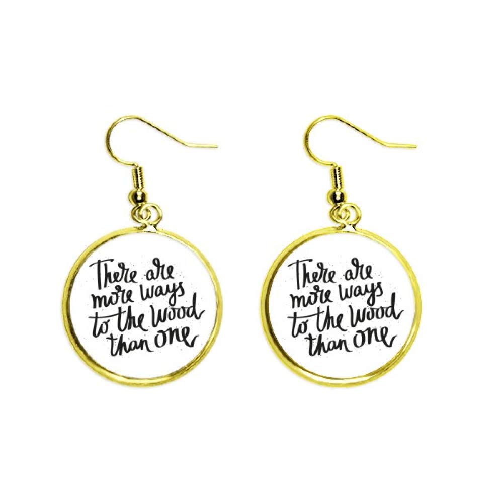 Pendientes de madera dorados tipo ear dangle drop para mujer elegantes 2