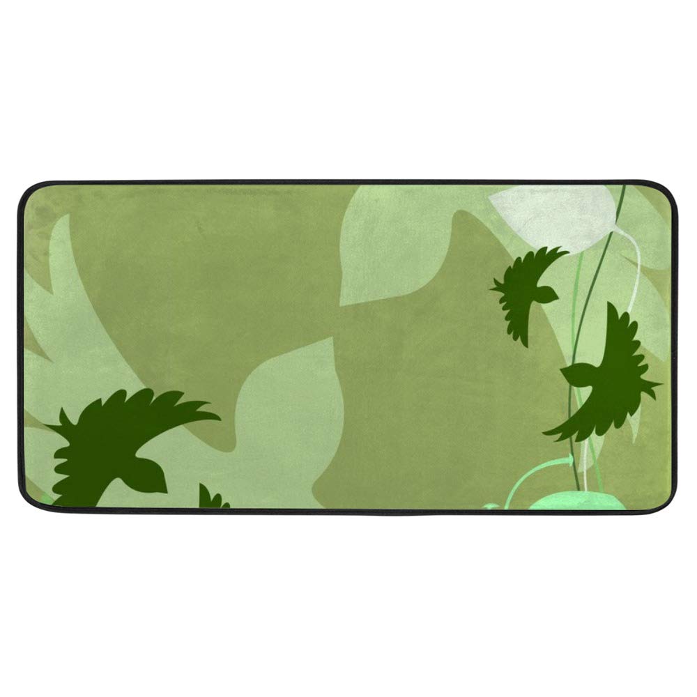Tapis de cuisine antidérapant noir doré au design haut de gamme
