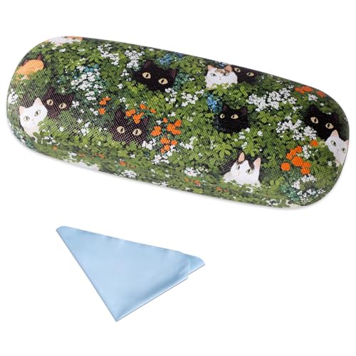 Image of PERFECTSIGHT Hard Shell Eyeglasses Case, PU Leather Protective Glasses Case, Cute Eyeglass Case for Women Men Girls