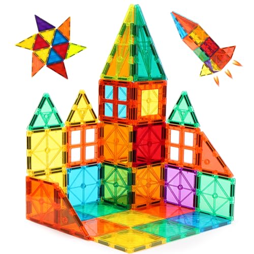 FNJO Magnetic Tiles 60-Piece Set