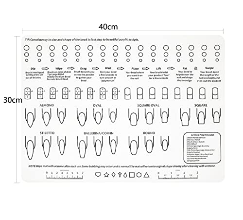 Kwjoy Manicure Silicone Design Plate Table Cover Pad Section #TOP3