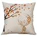 Gspirit 4 Pack otoño Arce Bicicleta Algodón Lino Throw Pillow Case Funda...