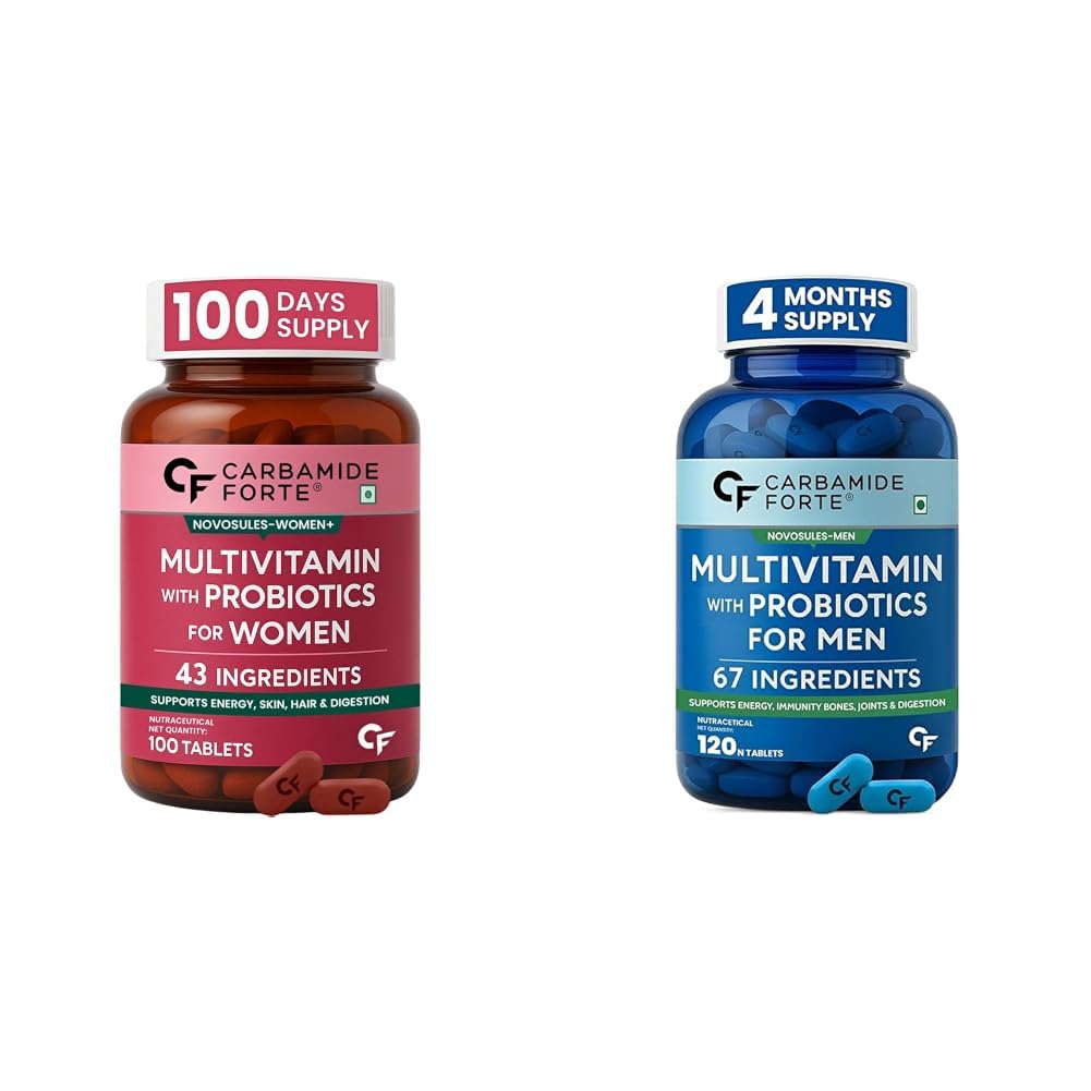 Carbamide Forte Multivitamin Tablets for Women | Multi Vitamin Supplements for Womens With Probiotics | Multivitamin Tablet for Women With 43 Ingredients To Support Energy & Health - 100 Tablets-picture-32
