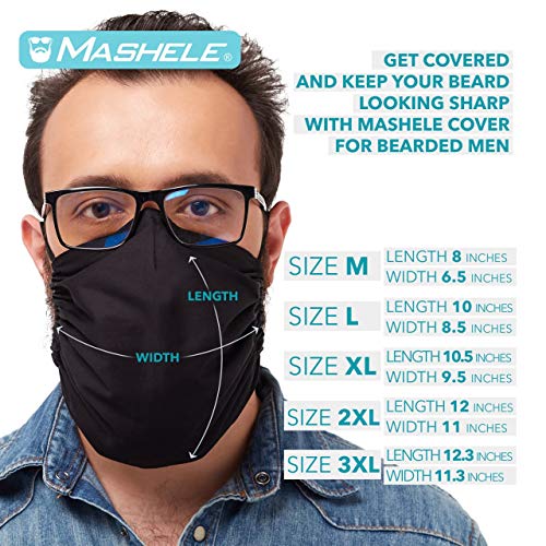Mashele Fashion Face And Beard Reusable Cloth Covering For Bearded Men (White) #TOP2