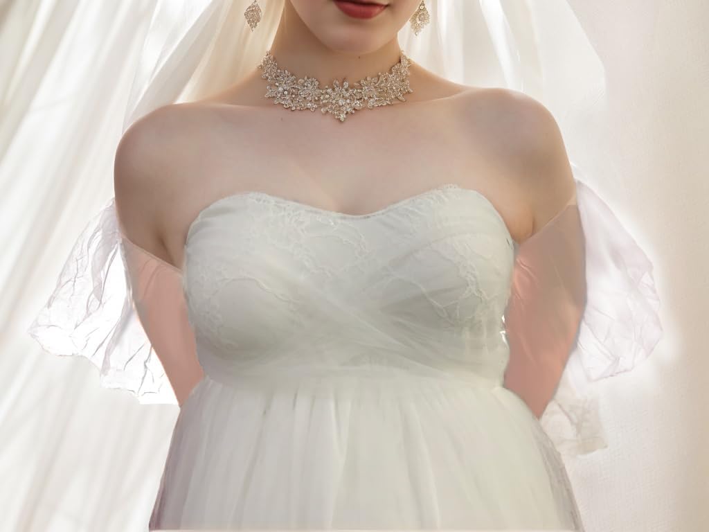 Maternity Photography Props Floral Lace Dress Fancy Pregnancy Gown for Baby Shower Photo Shoot - Image 2