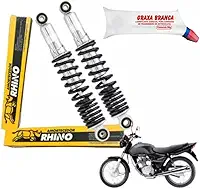 Combo Par Amortecedor Traseiro Cg Titan Fan 125 2000 a 2008 Original Rhino e Graxa